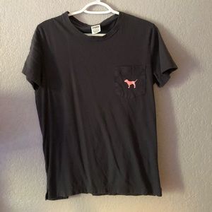 PINK campus tee - gray/coral